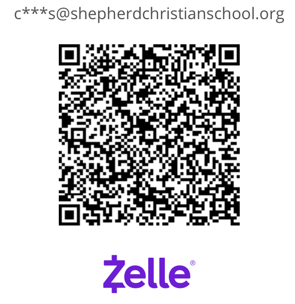 Zelle QR code for Shepherd Christian School