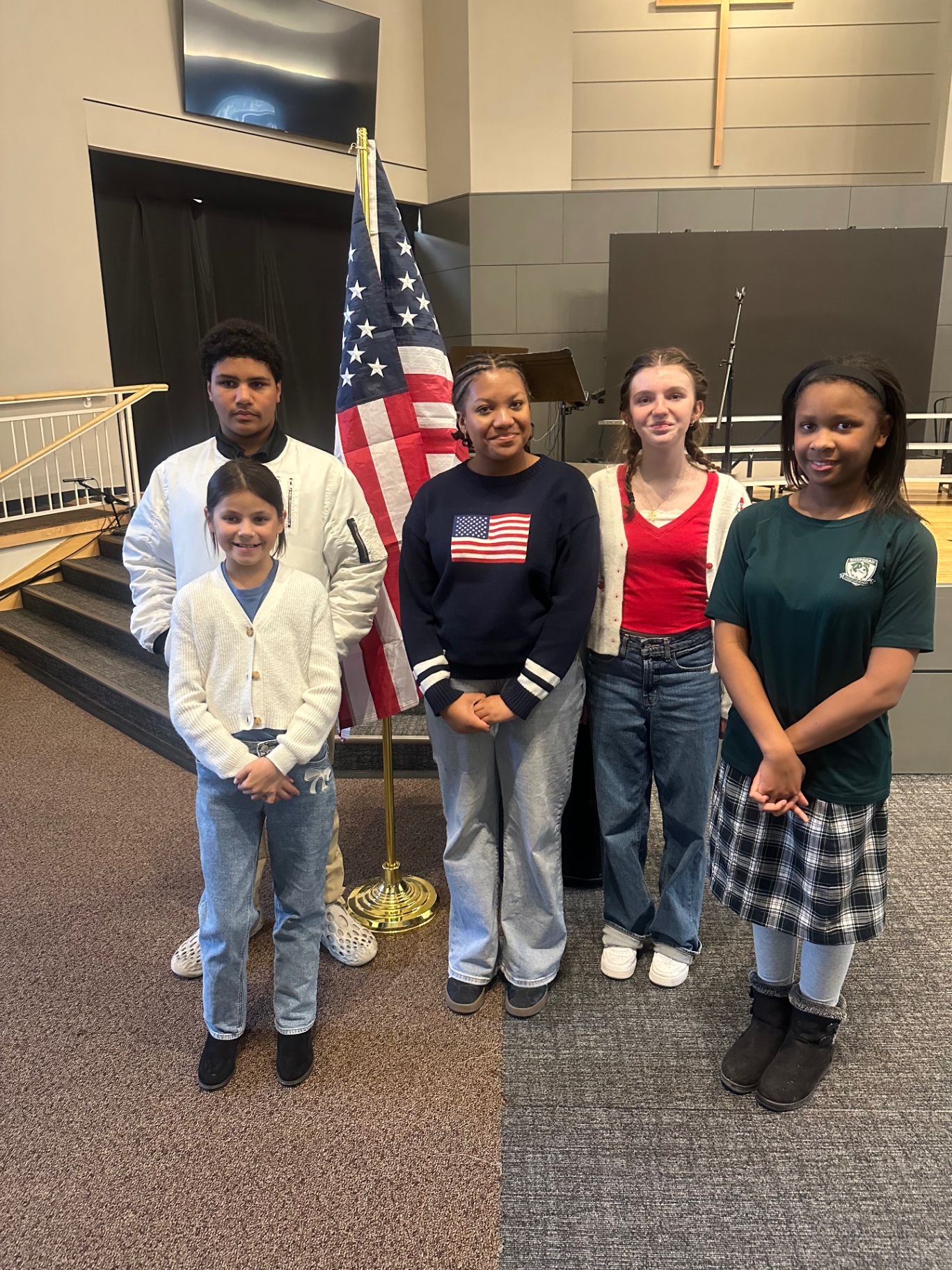 Students honoring our country